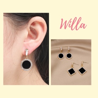 Hoa Tai Bông Tai Đính Đá Basic Thanh Lịch - Willa