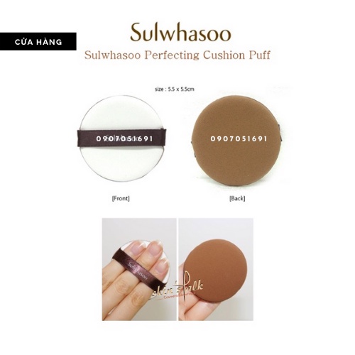 Bông mút đánh phấn nước puff cushion cao cấp Sulwhasoo Perfection cushion