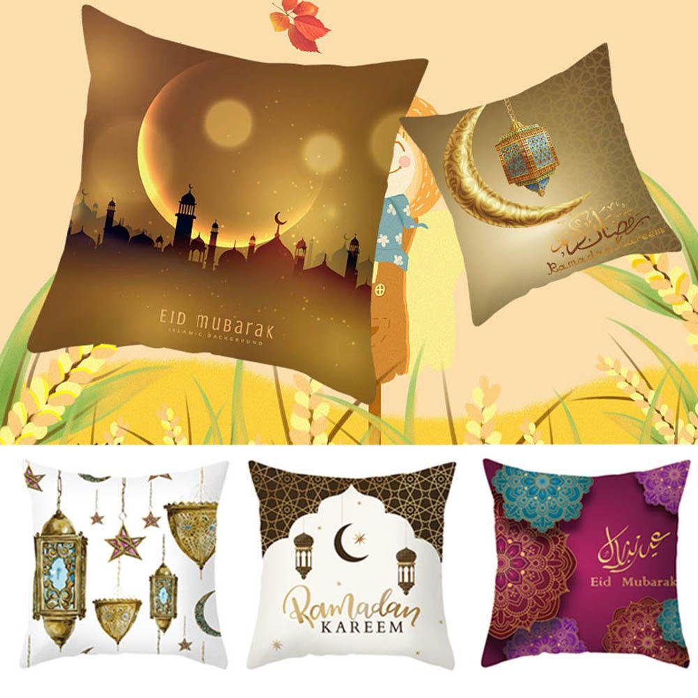 YOLA Eid Mubarak Vỏ Gối Sofa Trang Trí Nhà Cửa Phong Cách Hồi Giáo