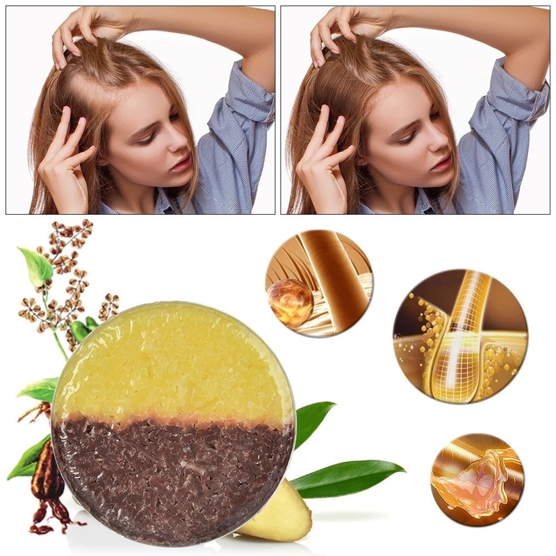 [Hàng mới về] Xà phòng polygonum multiflorum silicon làm sạch tóc không gây kích ứng tiện dụng