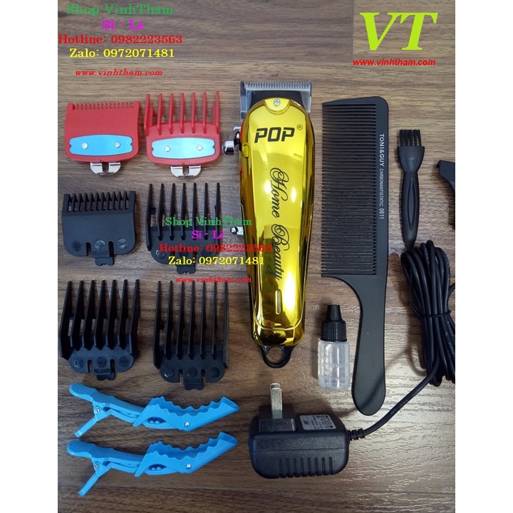 tông cắt tóc Pop P36 Lưỡi Kép - Khuyến Mại Lược + Kẹp Mỏ Vịt
