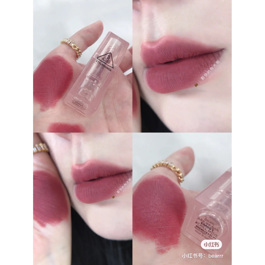 [Clear Layer] Son Thỏi Lì 3CE Soft Matte Lipstick Warm &amp; Cool