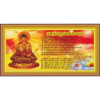 Tranh Thêu Chữ Thập 3D 14 Điều Dạy Của Đức Phật 53222 (Khách tự thêu) KT:120x55cm
