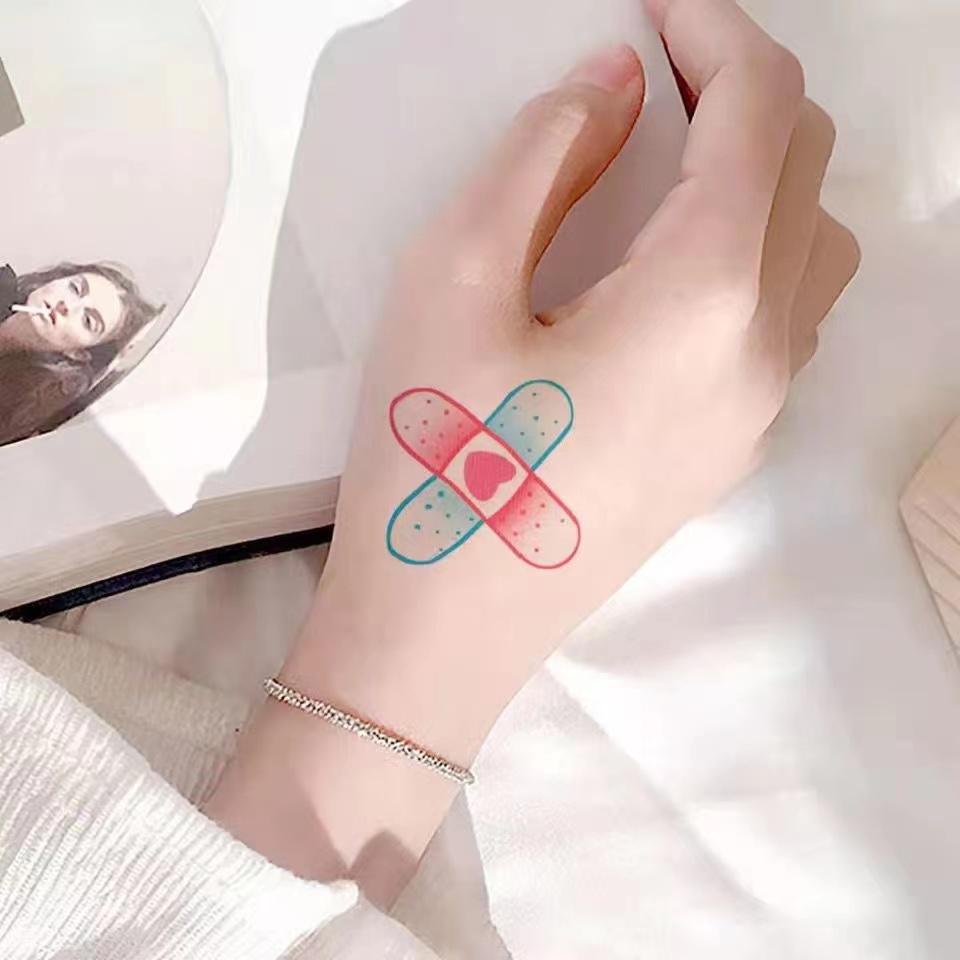 Hình Xăm Dán Băng Cá Nhân Hoạt Hình Dễ Thương Phong Cách Hàn Quốc Có 7 Kiểu Khác Nhau