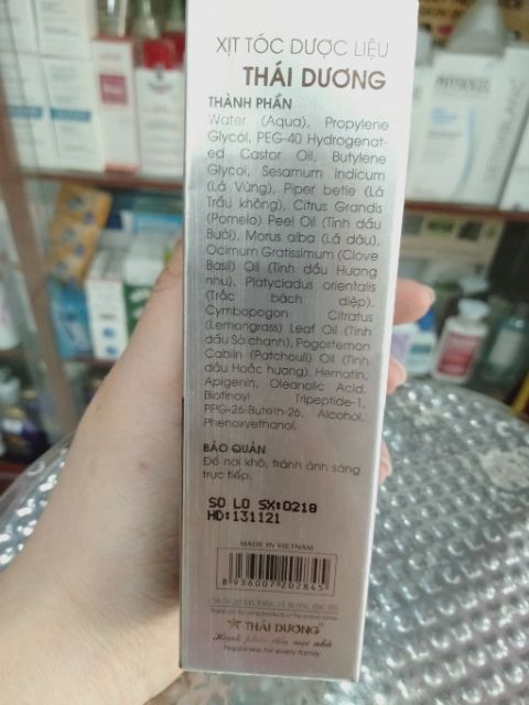 Xịt tóc dược liệu thái dương 30ml