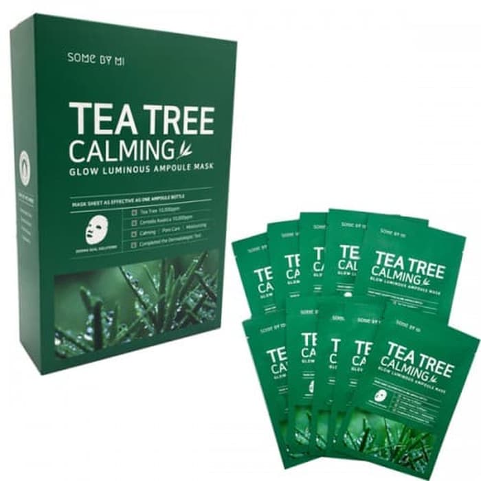 10 Miếng Mặt Nạ Tràm Trà Giảm Mụn Some By Mi Tea Tree Calming Sheet Mask 25g