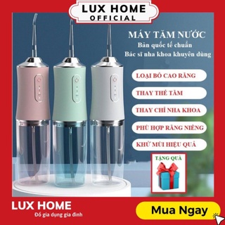 Máy Tăm nước cầm tay vệ sinh răng miệng dung tích 240ml Công Nghệ Chống Nước IPX7 ,sạc 2h có thể sử dụng 50 phút