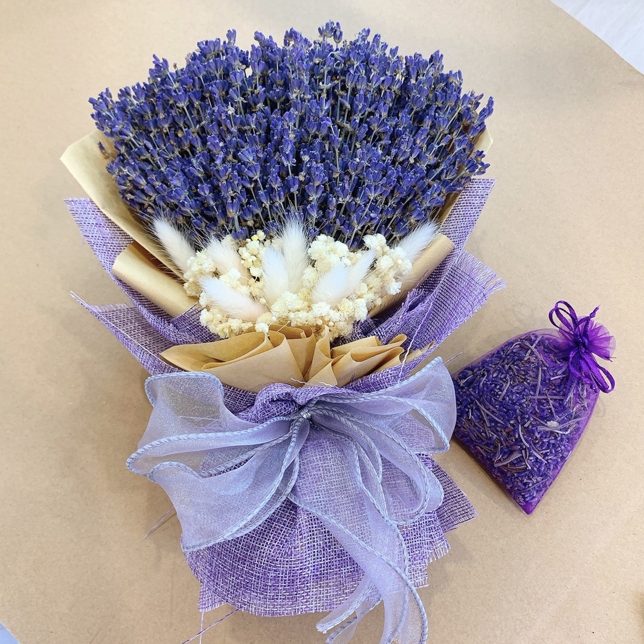 Set hộp quà hoa Lavender thơm ngát, hoa Lavender khô quà tặng kỉ niệm, sinh nhật, sự kiện sang trọng