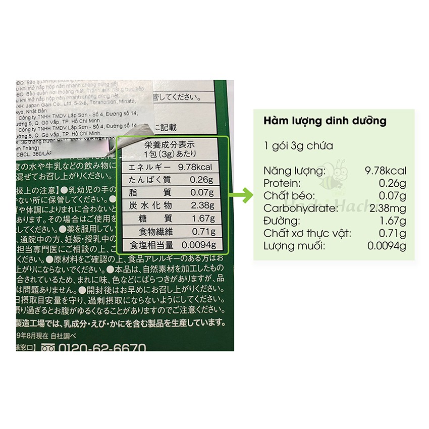 BEST PRICE - Bột dinh dưỡng mầm lúa mạch Aojiru 139 rau quả lên men 50gói - Hachi Hachi Japan Shop