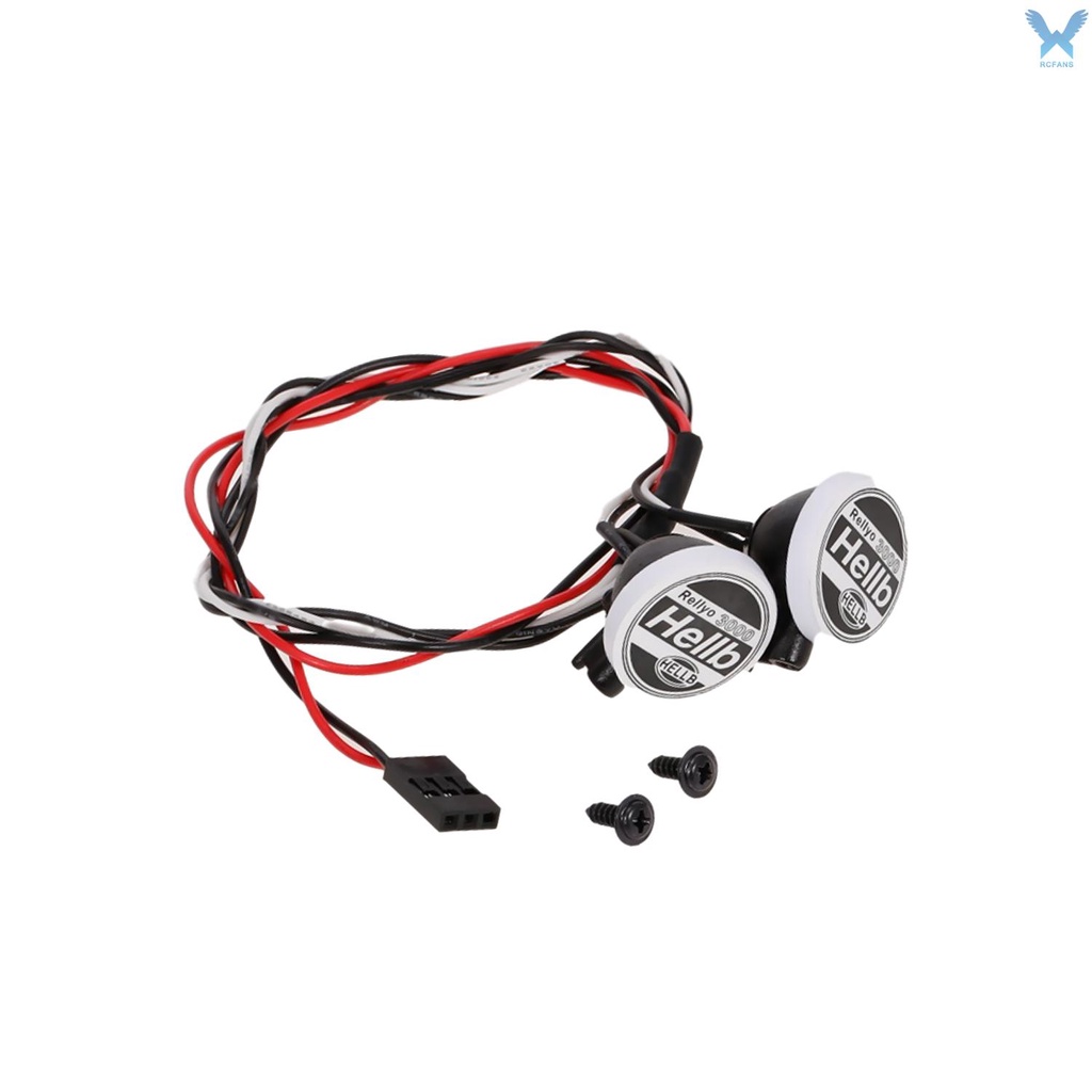 Bộ 2 đèn led ánh sáng trắng 5.5-11v Rc trang trí cho xe hơi điều khiển từ xa