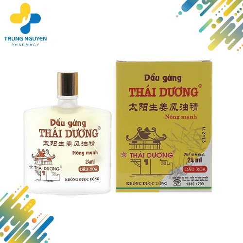 Dầu gió gừng giảm đau đầu, cảm cúm Thái Dương (Lọ 24ml)