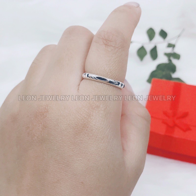 NHẪN BẠC LÔNG ĐUÔI VOI MAY MẮN TÀI LỘC - LEON JEWELRY