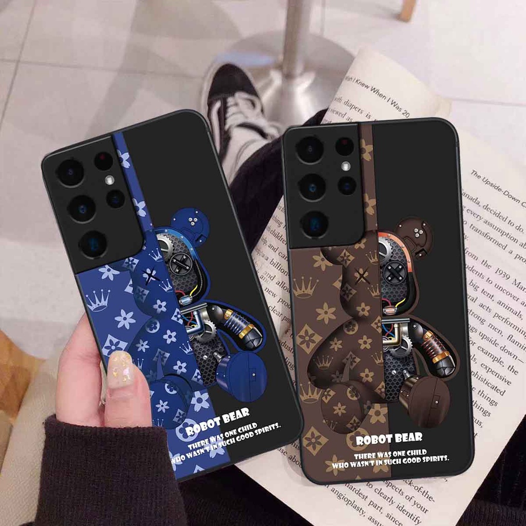 Ốp Samsung S21 Ultra bear brick, gấu đáng yêu, dễ thương