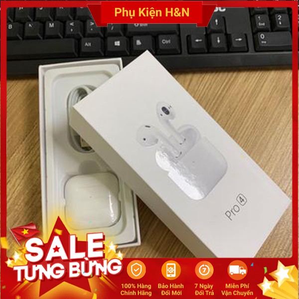 (BH 6 THÁNG) Tai Nghe Bluetooth Mini Pro 4 Không Dây - Hàng chính hãng - Tai nge ko dây | BigBuy360 - bigbuy360.vn