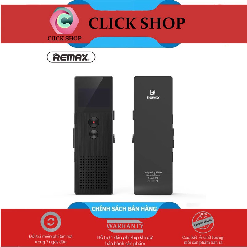 Máy ghi âm Remax Voice Recorder RP1 bộ nhớ trong 8gb - Máy ghi âm remax rpp1 hỗ trợ màn hình led + thẻ nhớ TF chính hang