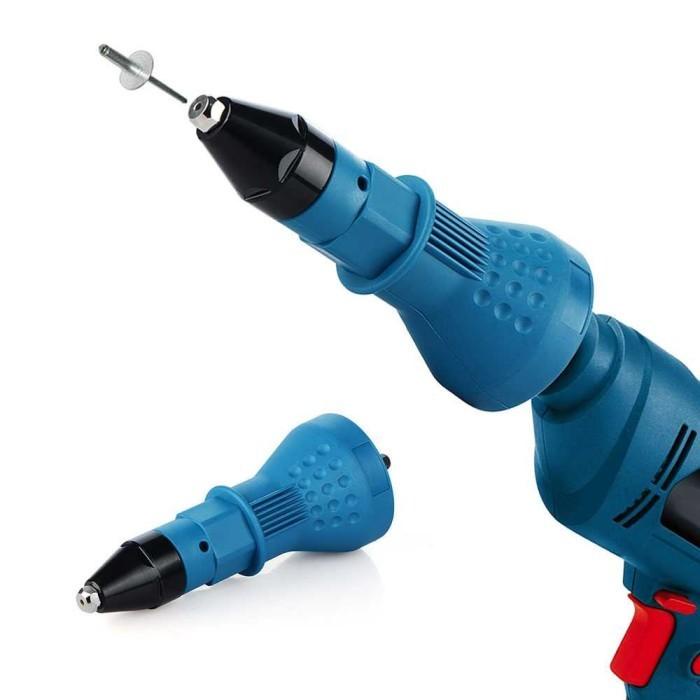 Đầu Chuyển Đổi Súng Bắn Đinh Tán Bằng Thép Siêu Nhẹ Màu Đen