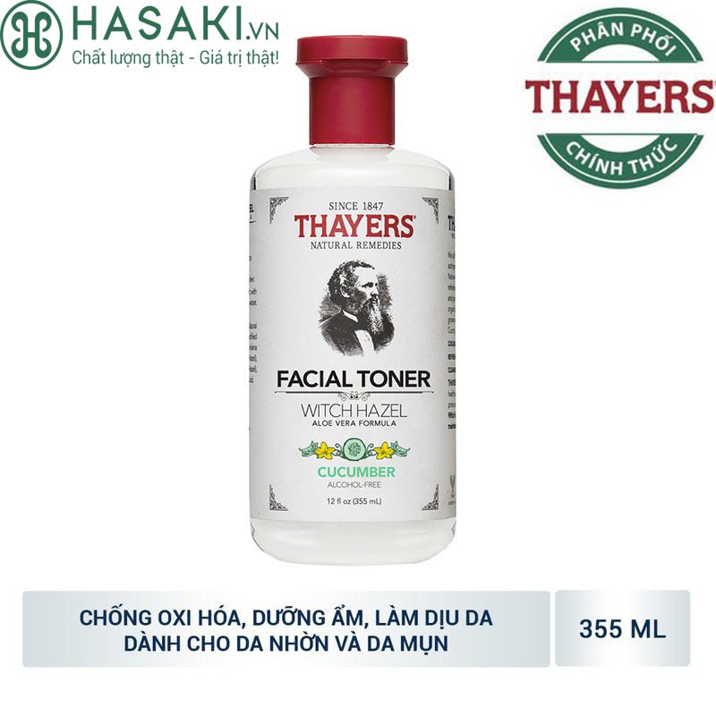 Nước Hoa Hồng Thayers Không Cồn Hương Dưa Chuột 355ml