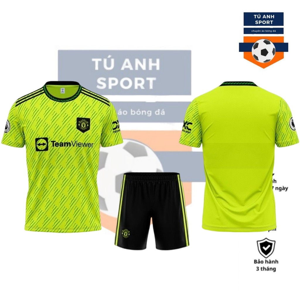 Bộ Quần Áo Bóng Đá CLB Manchester United xanh chuối