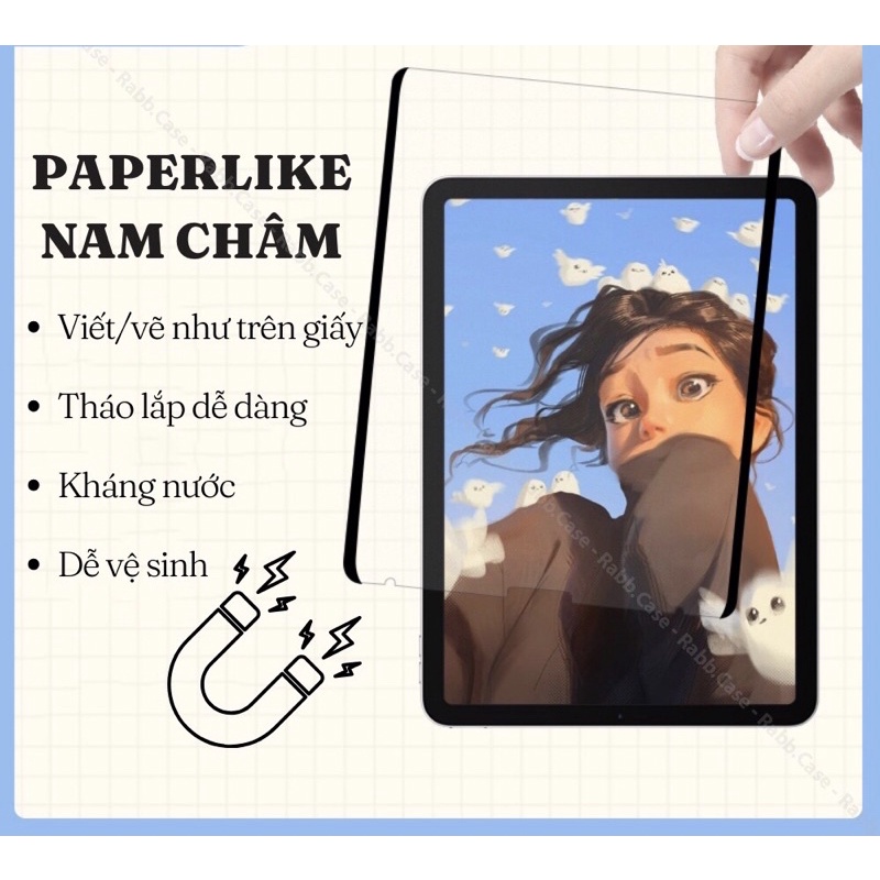 Dán nhám PaperLike hút nam châm cho Máy tính bảng Pro 11 inch , 12.9 inch , M1 , Air 4 , Air 5 , Gen 9 chính hãng Kuzoom