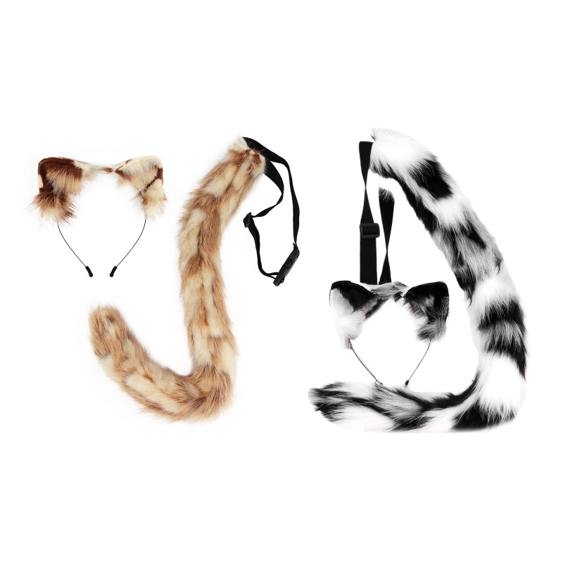 Bộ Đuôi Cáo Giả Và Kẹp Tai Độc Đáo Cho Tiệc Hóa Trang