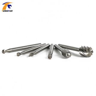 Bộ 6 mũi khắc gỗ chuyên dụng 3.17mm, đục đẽo, chạm trổ, tạo hoa văn gỗ, nhựa