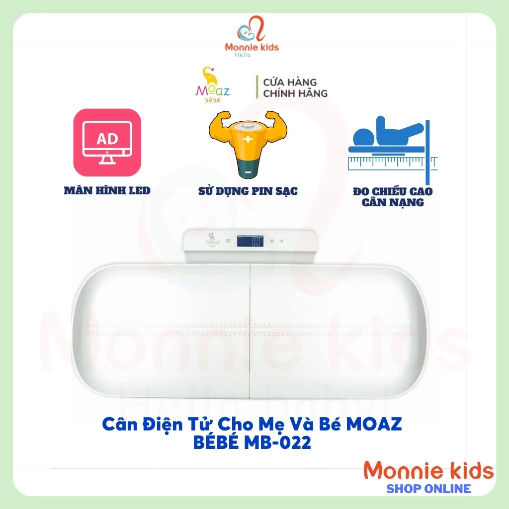 [Mã MKBC13 giảm 80k đơn 1 triệu] Cân Điện Tử Cho Mẹ Và Bé MOAZ BÉBÉ MB-022