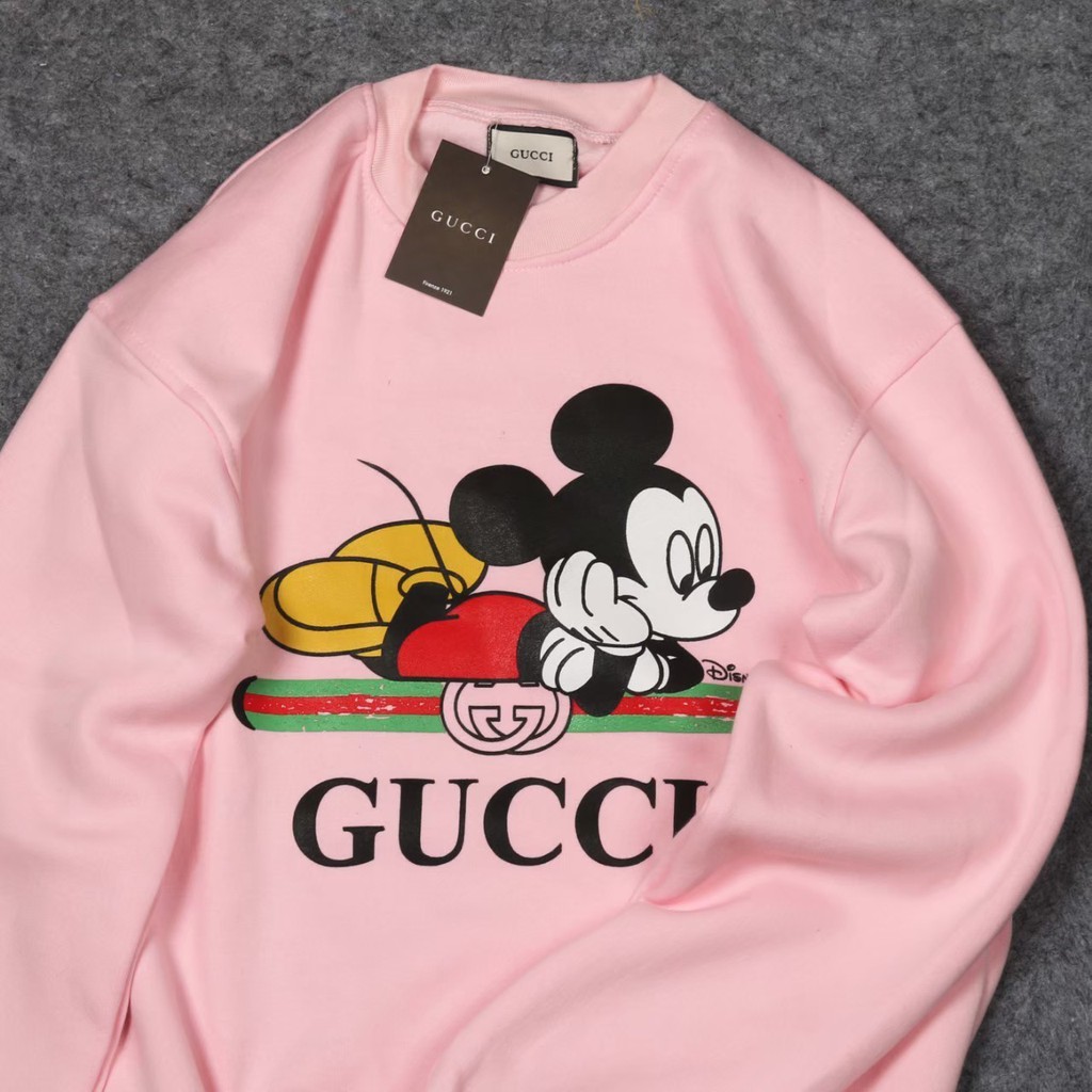 Áo Sweater Gucci Cổ Tròn In Hình Gấu Thời Trang Cho Nam