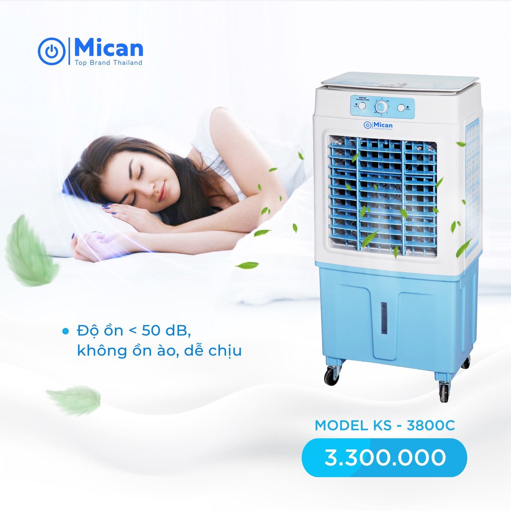 Quạt làm mát không khí MICAN- TOP BRAND THAILAND-HÀNG BÁN CHẠY THÁNG 9 (QUẠT LẠNH),CHỨC NĂNG LÀM SẠCH KHÔNG KHÍ