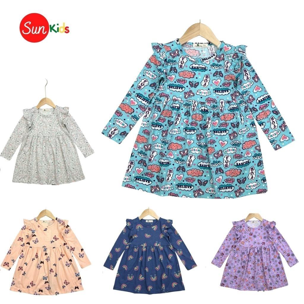 Váy bé gái, váy mùa đông cho bé gái, váy cho bé gái Sunkids, size 8-12, chất cotton mềm mát