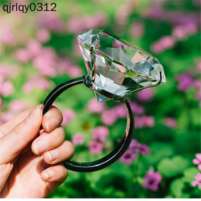 Nhẫn Kim Cương Pha Lê Trắng Cỡ Lớn Vui Nhộn Lãng Mạn Cầu Hôn Cho Bạn Gái / Quà Tặng Sinh Nhật / Giáng Sinh / Valentine