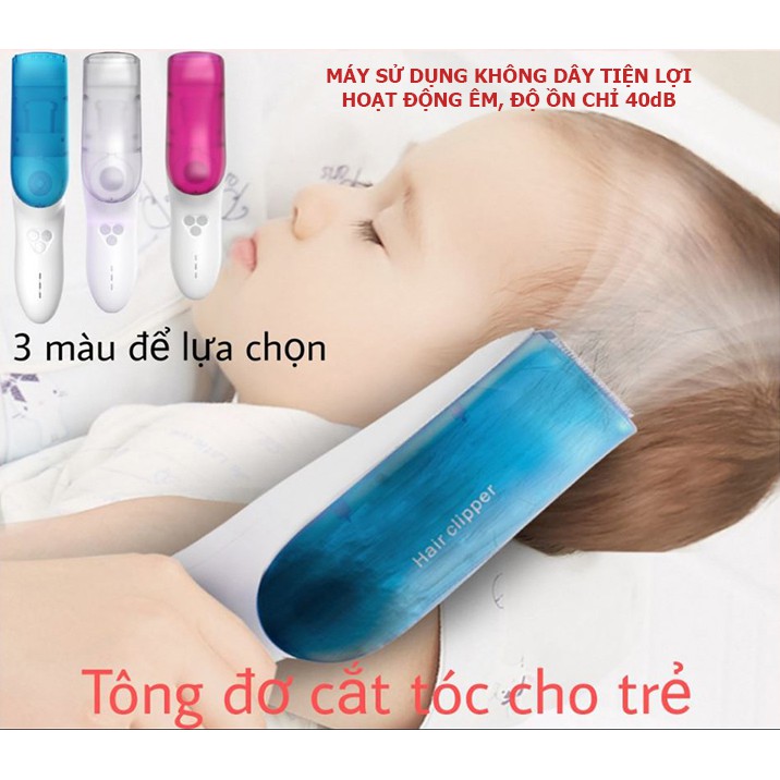 TĂNG ĐƠ CẮT TÓC CHO BÉ, FREESHIPTăng đơ cắt tóc cho trẻ con an toàn❤️Tông đơ cắt tóc trẻ em Hair Clipper 2 chế độ