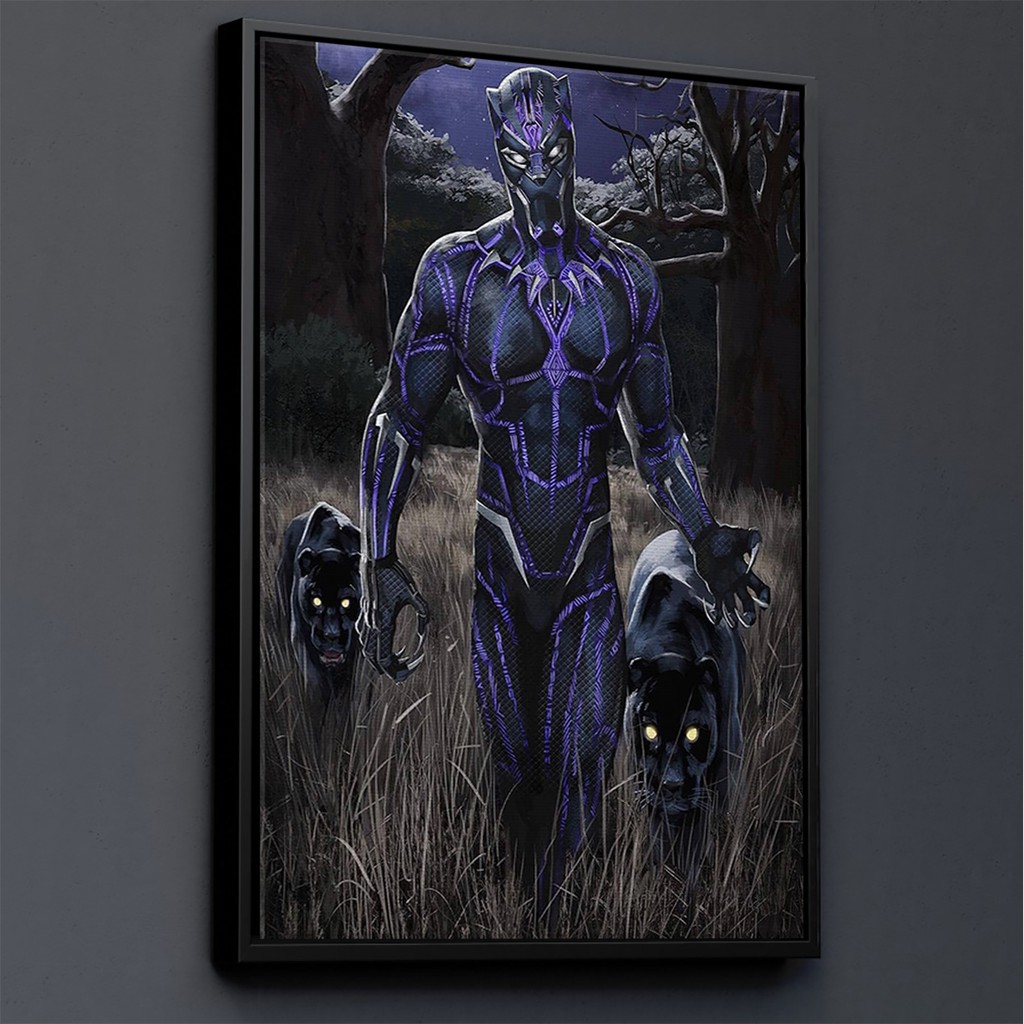 TRANH CANVAS SIÊU ANH HÙNG MARVEL treo tường in theo yêu cầu - báo đen BLACK PANTHER 5