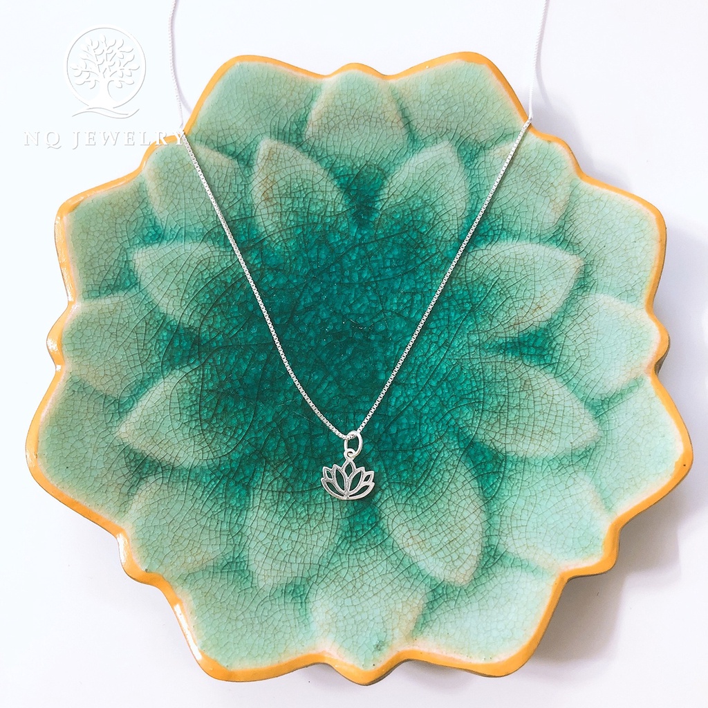 Dây chuyền bạc mặt hoa sen - NQ Jewelry