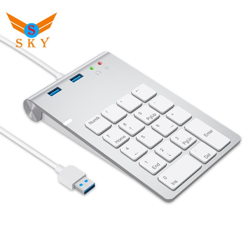 Bàn Phím Số 18 Phím Với Cổng Usb 3.0 Và Bộ Chuyển Đổi Âm Thanh