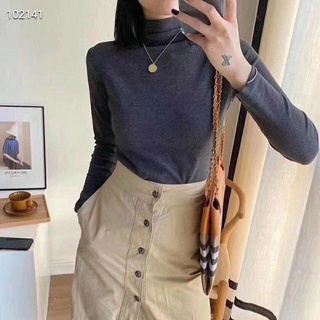 Áo len dệt giữ nhiệt, co giãn tốt, siêu ấm, túi vàng