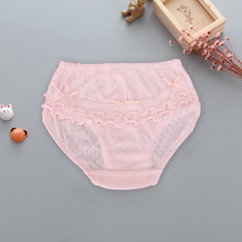 Quần Lót Cotton Đính Nơ Dành Cho Bé Gái