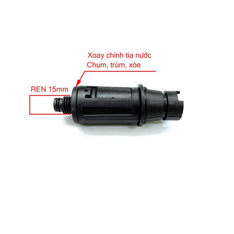 Đầu béc súng rửa xe, Đầu súng ren ngoài mỏ vịt kiểu gài gắn súng xịt rửa áp lực cao ( LOẠI 1 CÒ ĐỎ )