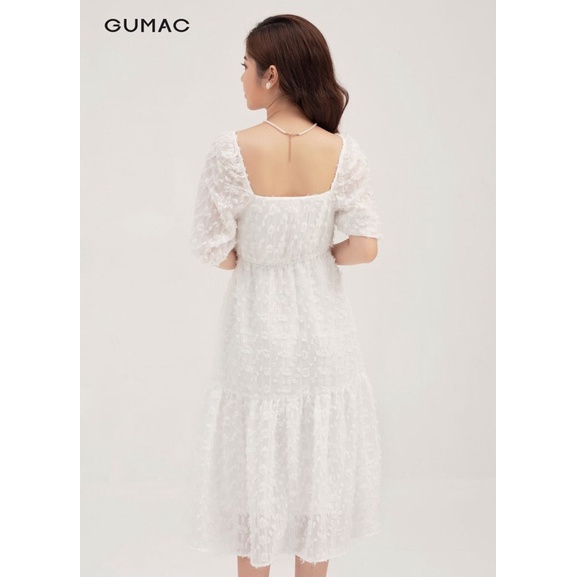GUMAC – Váy trắng cổ vuông đuôi cá – GUMAC >>> top1shop >>> shopee.vn