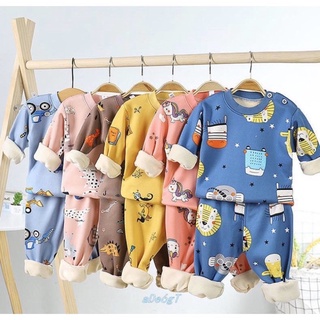 Bộ Nỉ Lót Bông Cực Xinh, Cực Dày Ấm Cho Bé Gái, Bé Trai [BABY KHOAI]