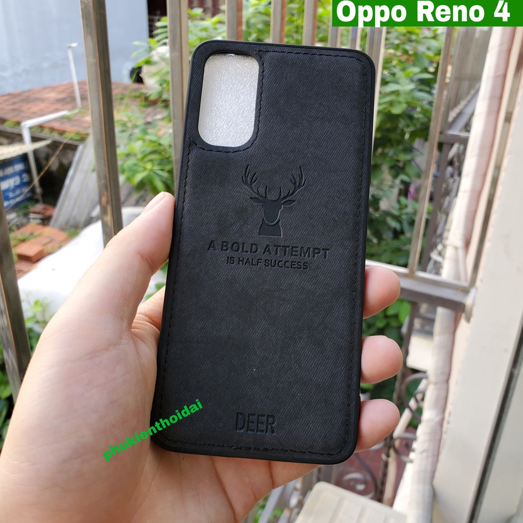 Ốp lưng Oppo Reno 4  chống sốc đầu hươu thời trang cao cấp