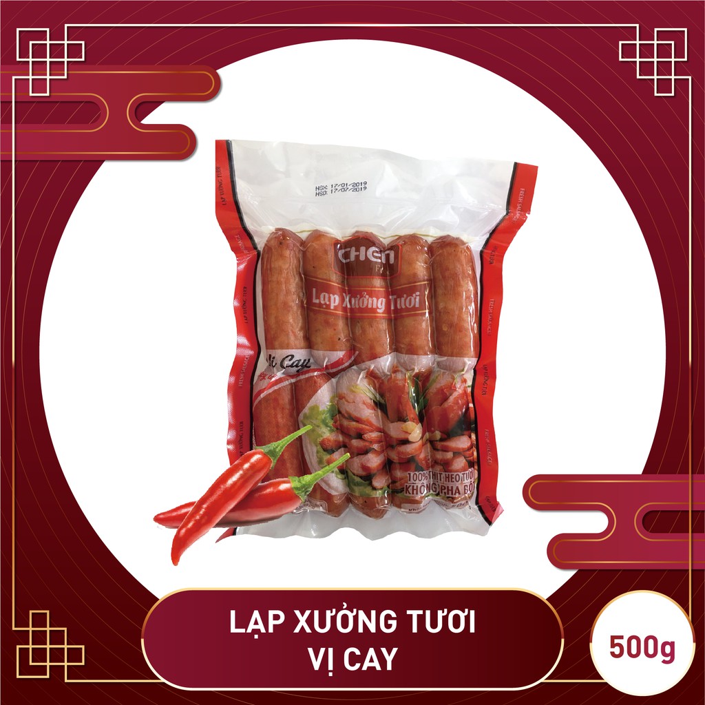 Lạp xưởng tươi CHEN Đài Loan CAO CẤP 500gr  KHÔNG PHA BỘT