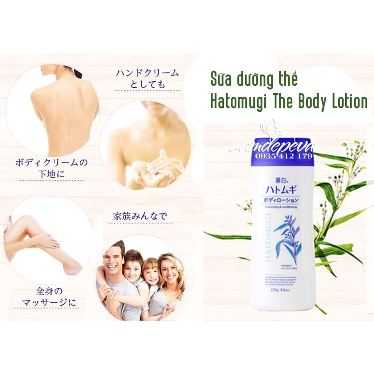 Sữa Dưỡng Thể Hatomugi Dưỡng Sáng Da 250ml Body Milk