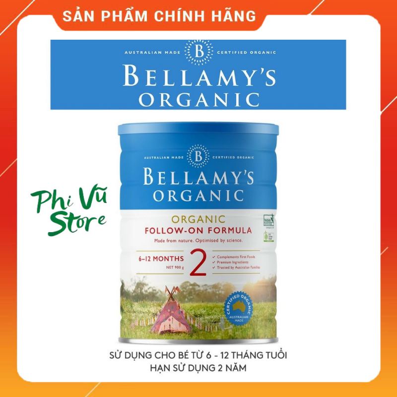 Sữa Bellamy's Organic Số 2 900G Date 6/2022