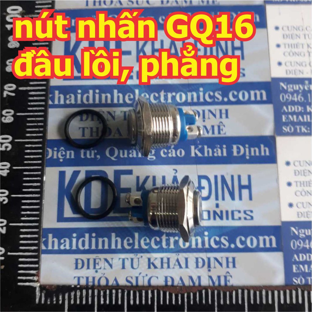 NÚT NHẤN RESET CHỐNG NƯỚC GQ16 MẶT LỒI LỖ 16MM kde3929