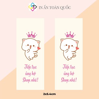 100 THẺ THANK YOU CARD_THẺ CẢM ƠN DÀNH CHO SHOP size 5,5x2cm