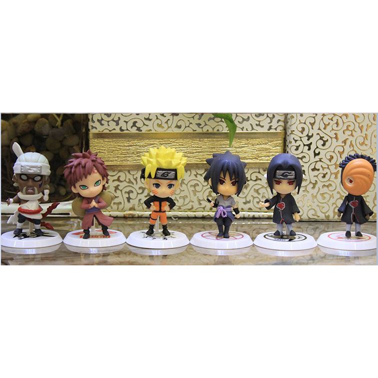 Bộ 6 mô hình Naruto Shippuden chibi có bán lẻ nhân vật