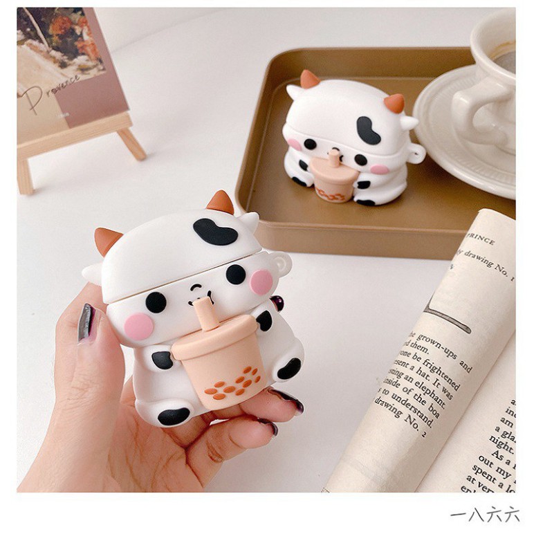 Airpods Case ⚡ Freeship ⚡ BÒ UỐNG TÀ TỮA ⚡ Case Tai Nghe Không Dây Airpods 1/2/i12/Pro -