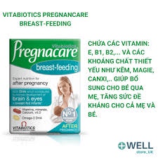 Viên uống cho phụ nữ sau sinh và cho con bú Pregnacare Breast-feeding UK