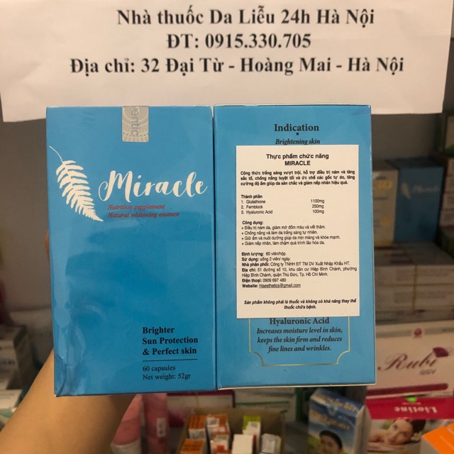 Miracle viên uống chống nắng