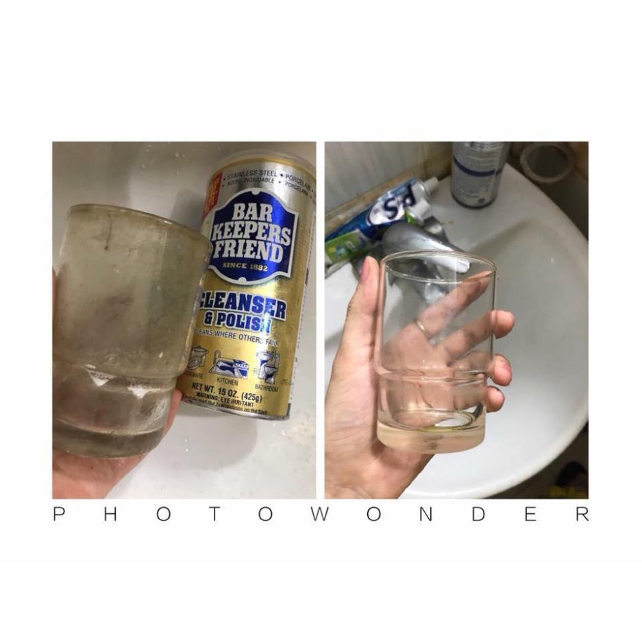 Bột làm sạch - bar keepers friend - 𝐋𝐀̀𝐌 𝐒𝐀̣𝐂𝐇  vách kính, vòi nước, men sứ trắng, bếp từ, xoong nồi,.....